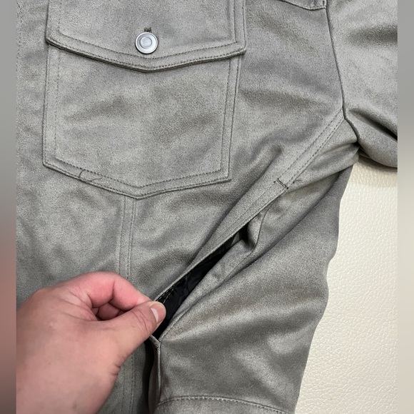 Zara Men's Faux Suede Classic Boxy Fit Jacket - Size L - Picture 6 of 11